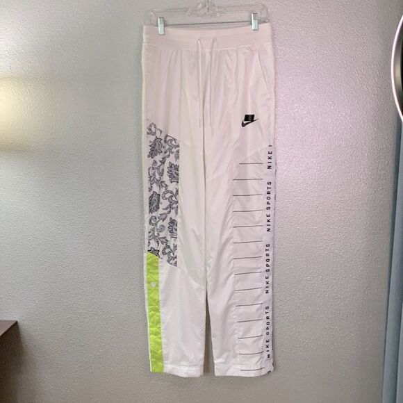 NIKE Sports World mix media track pants mesh lined elastic waist women’s sz S - Picture 1 of 15